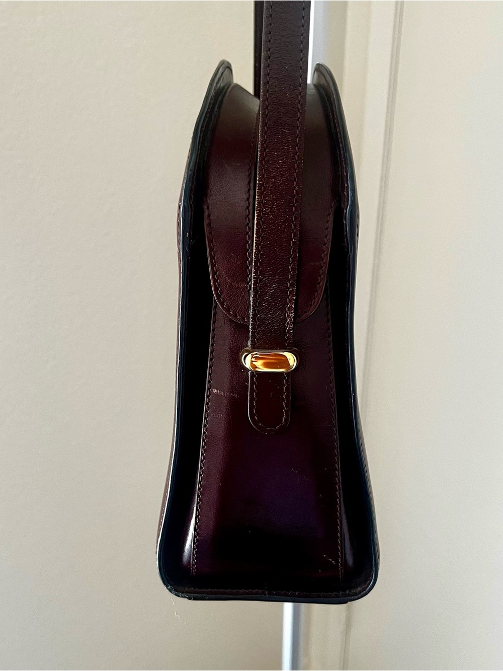 Vintage Bally Crossbody Leather Handbag Brown Made In Italy - Picture 3 of 13